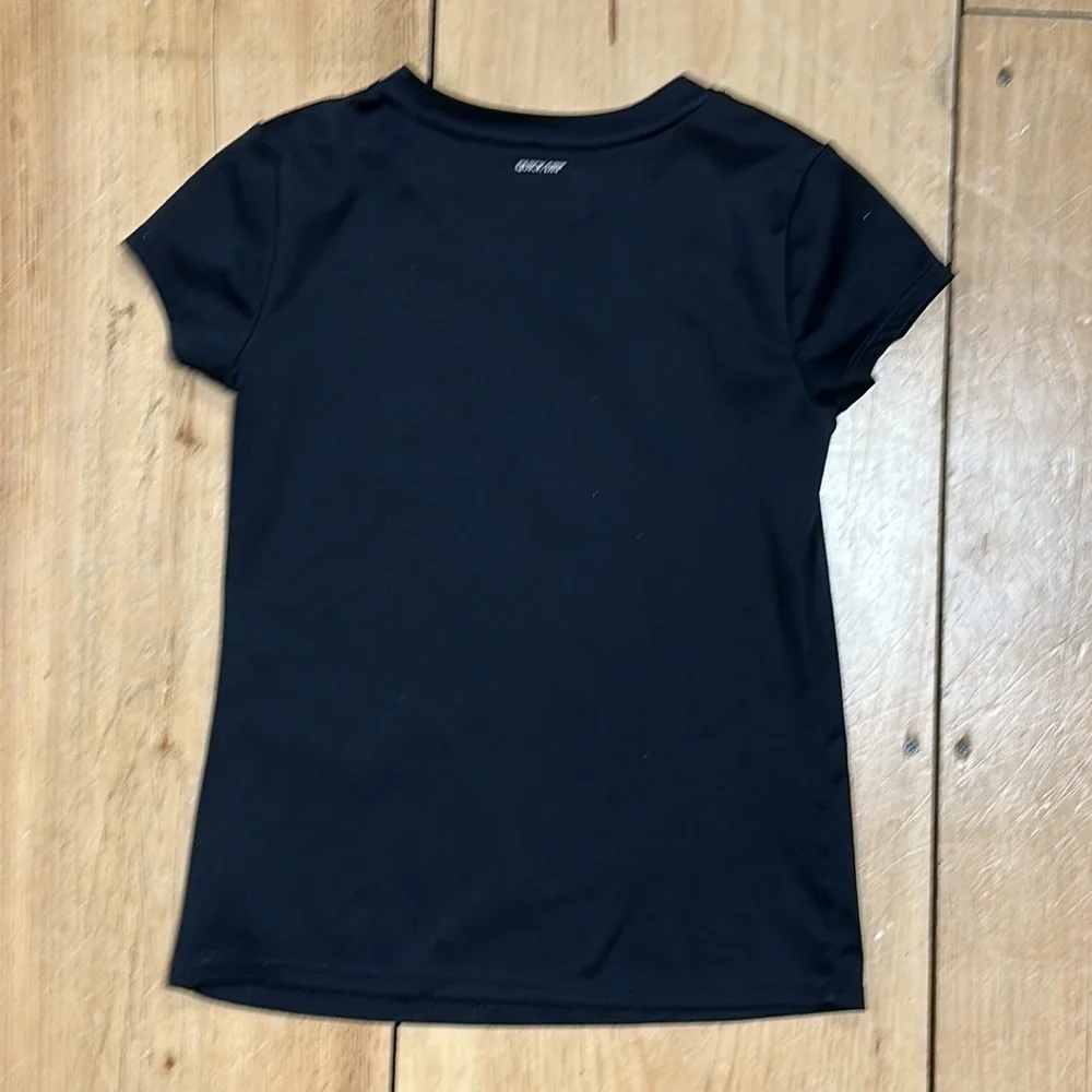 Xersion Youth M 10/12 BLACK Athletic Workout T Shirt Quick-Dri ,STRONG Graphic